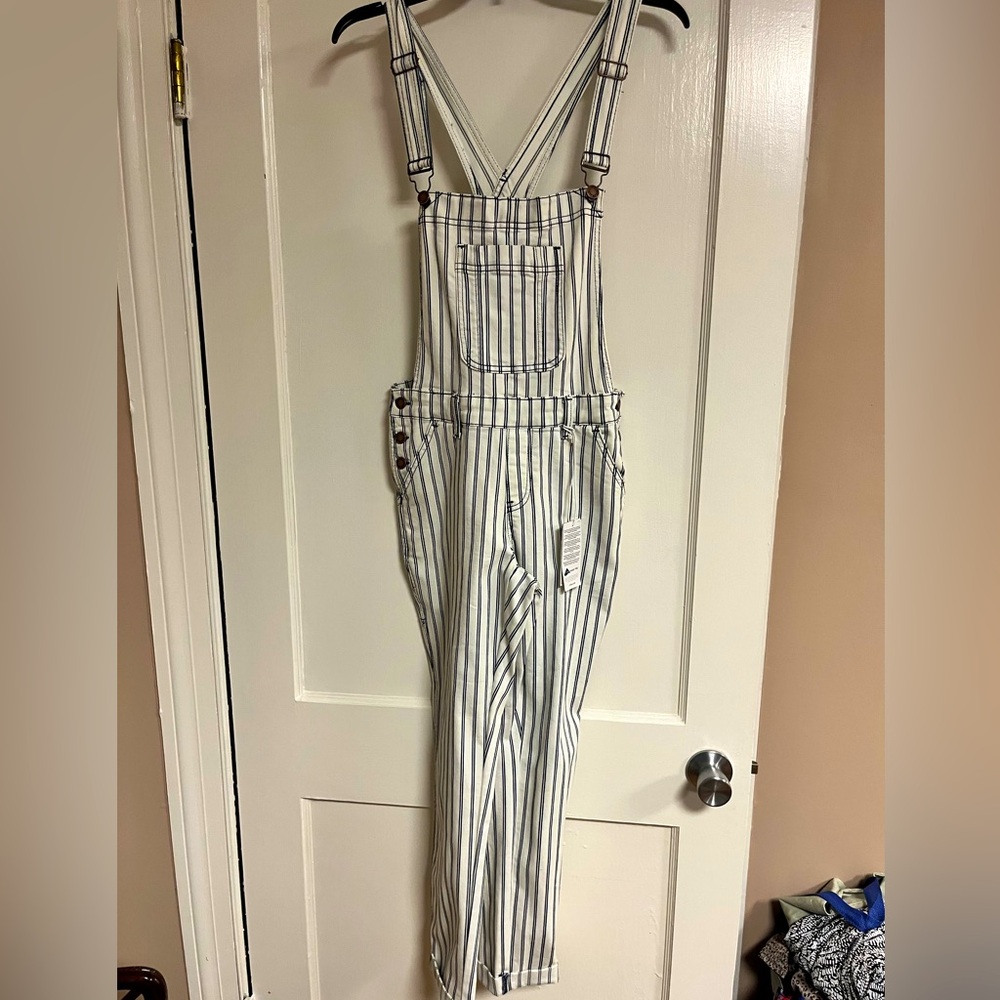 NWT Judy Blue striped Overalls